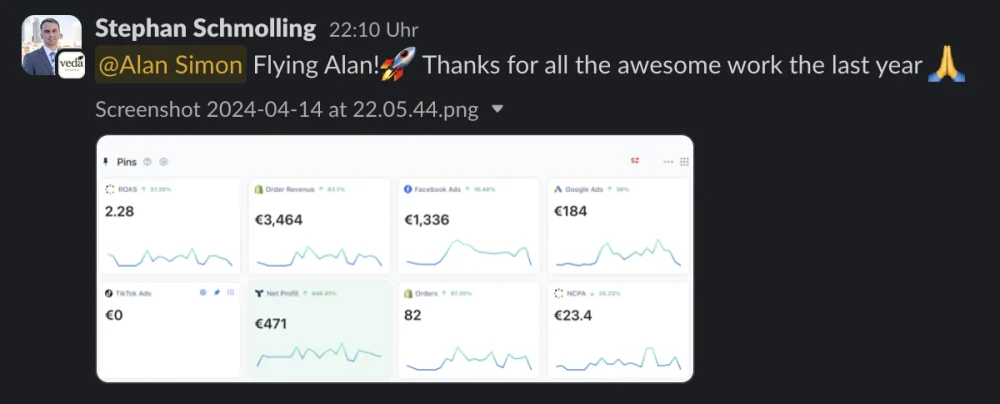 Stephan Schmolling: Thanks for all the awesome work the last year