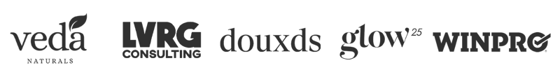Veda Naturals, LVRG Consulting, Douxds, Glow25 and Winpro